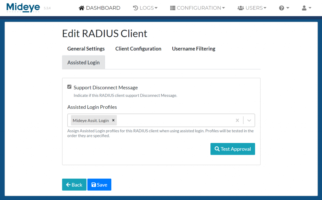 Enable RADIUS Disconnect Messages from RADIUS Clients