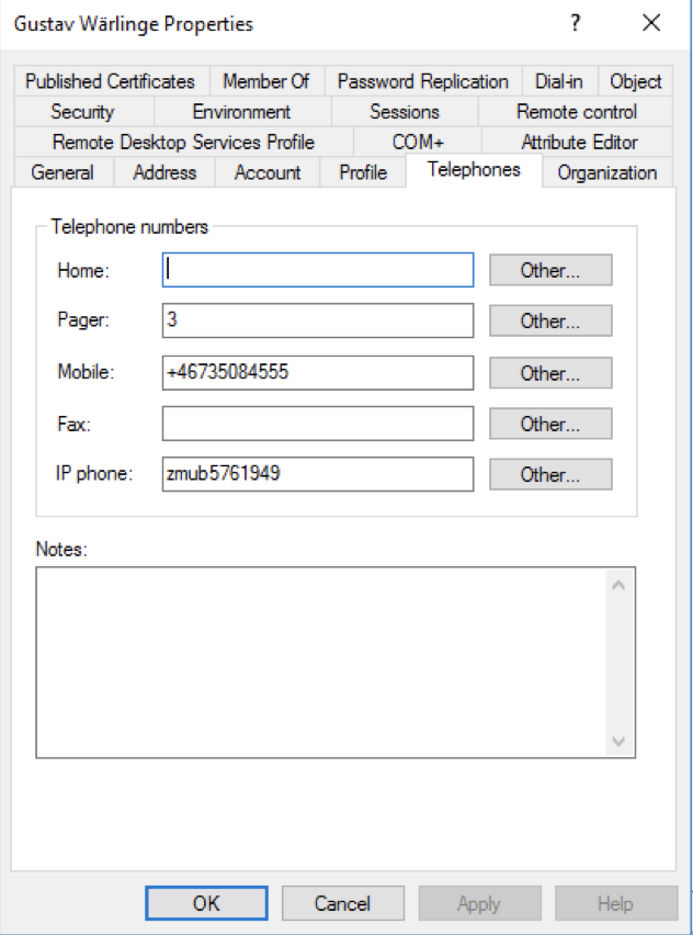 Add the serial number in the IP iPhone field